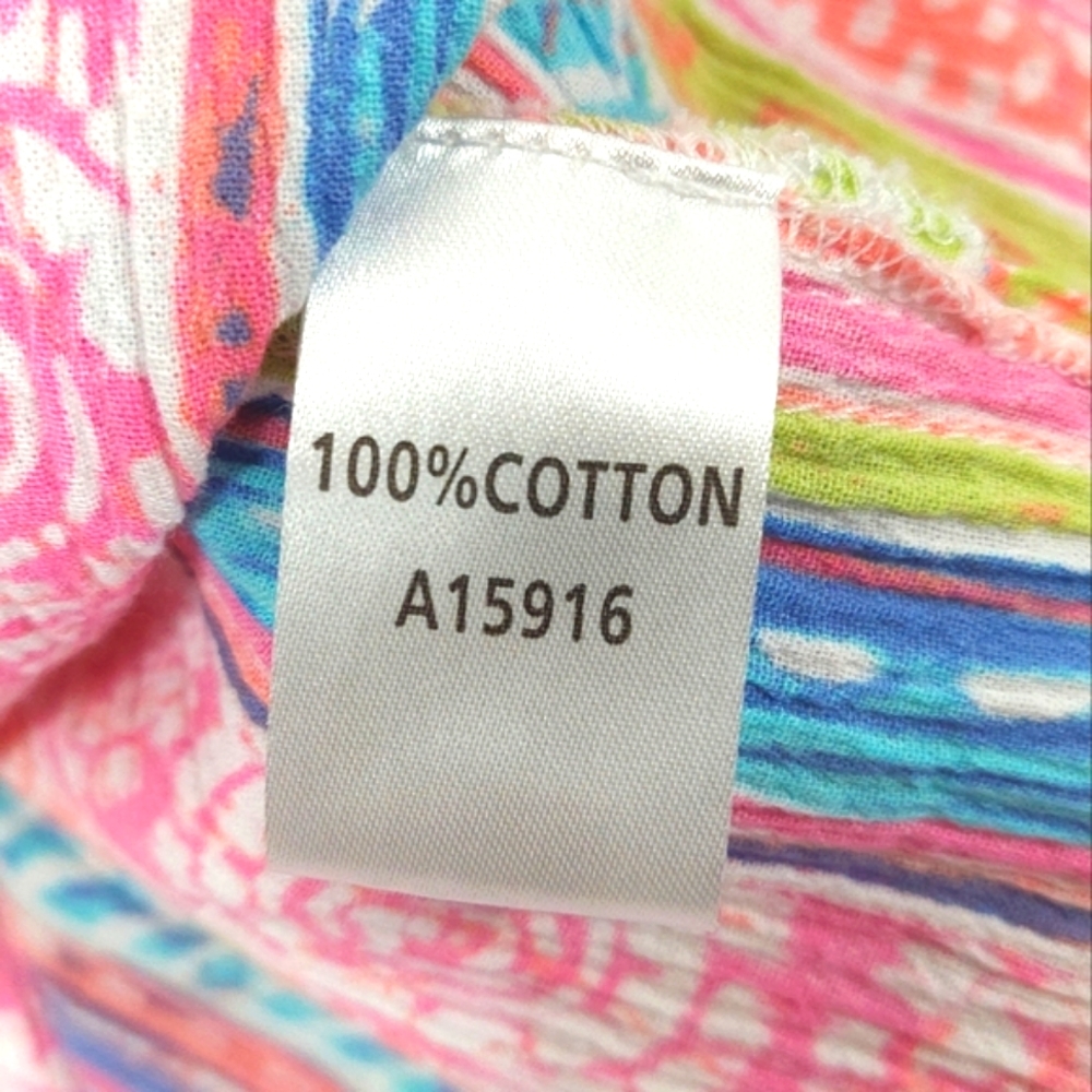 Appleseed’s Multicolor Button-Down Crinkked Long … - image 4